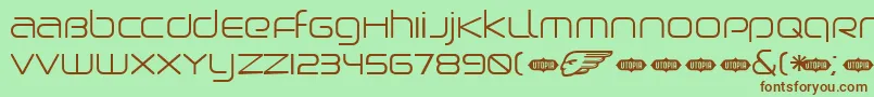 BIRDL    Font – Brown Fonts on Green Background