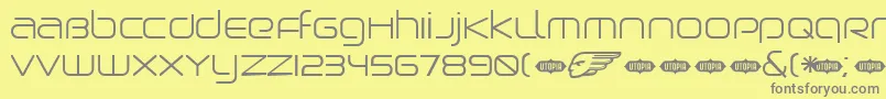 フォントBIRDL    – 黄色の背景に灰色の文字