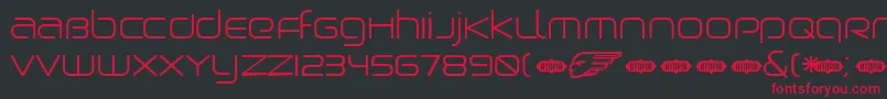BIRDL    Font – Red Fonts on Black Background