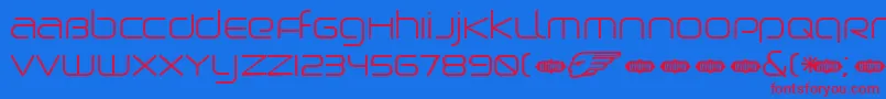 フォントBIRDL    – 赤い文字の青い背景