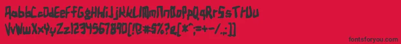 birdland aeroplane bd Font – Black Fonts on Red Background