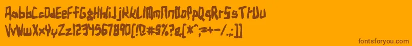 birdland aeroplane bd Font – Brown Fonts on Orange Background
