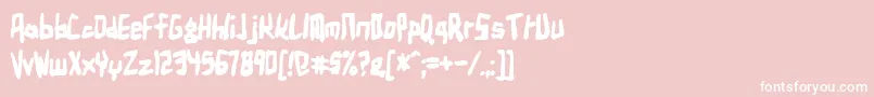 フォントbirdland aeroplane bd – ピンクの背景に白い文字