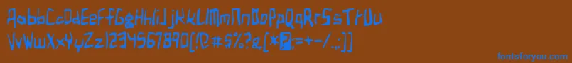 Шрифт birdland aeroplane – синие шрифты на коричневом фоне