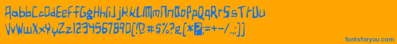 birdland aeroplane Font – Blue Fonts on Orange Background