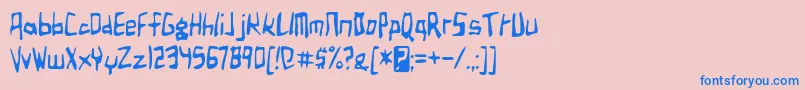 birdland aeroplane Font – Blue Fonts on Pink Background