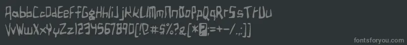 フォントbirdland aeroplane – 黒い背景に灰色の文字