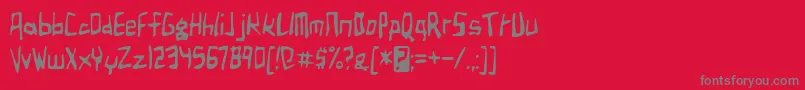 birdland aeroplane-Schriftart – Graue Schriften auf rotem Hintergrund