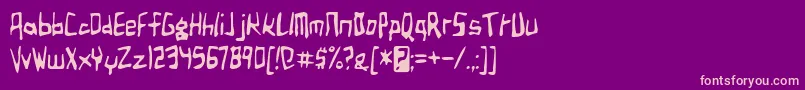 birdland aeroplane Font – Pink Fonts on Purple Background