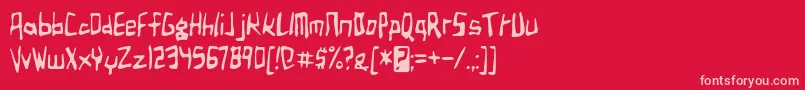 birdland aeroplane Font – Pink Fonts on Red Background