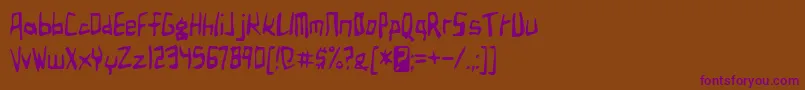 birdland aeroplane-fontti – violetit fontit ruskealla taustalla