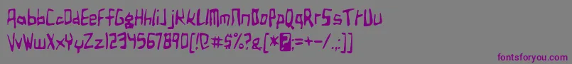 Шрифт birdland aeroplane – фиолетовые шрифты на сером фоне