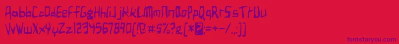 birdland aeroplane-Schriftart – Violette Schriften auf rotem Hintergrund