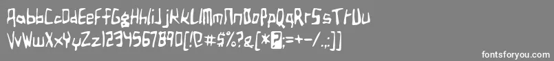 フォントbirdland aeroplane – 灰色の背景に白い文字