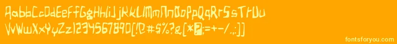 Шрифт birdland aeroplane – жёлтые шрифты на оранжевом фоне