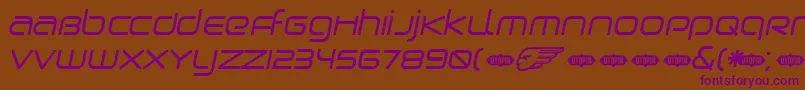 BIRDO    Font – Purple Fonts on Brown Background