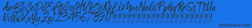 Birdrockers Demo Font – Black Fonts on Blue Background