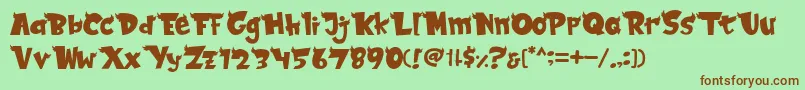 Birdthopia Font – Brown Fonts on Green Background