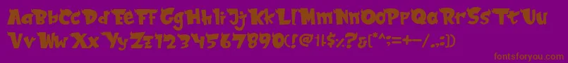 Birdthopia Font – Brown Fonts on Purple Background