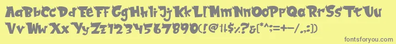 Birdthopia Font – Gray Fonts on Yellow Background