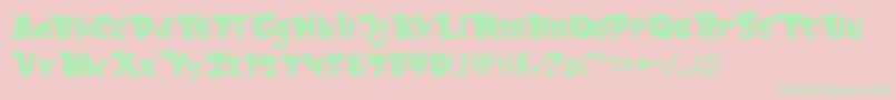 Birdthopia Font – Green Fonts on Pink Background