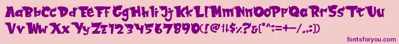 Birdthopia Font – Purple Fonts on Pink Background