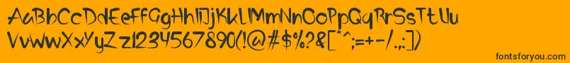 Шрифт Biren – чёрные шрифты на оранжевом фоне