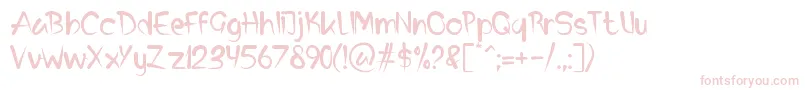 Biren-fontti – vaaleanpunaiset fontit