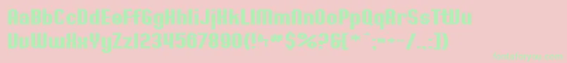 SfWillametteExtendedBold Font – Green Fonts on Pink Background