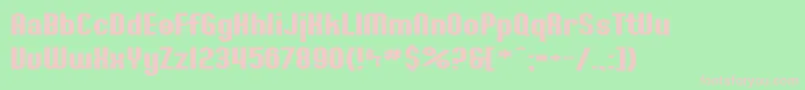 SfWillametteExtendedBold Font – Pink Fonts on Green Background