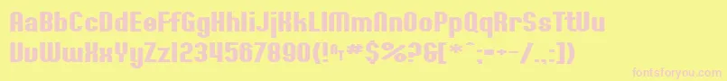 SfWillametteExtendedBold Font – Pink Fonts on Yellow Background