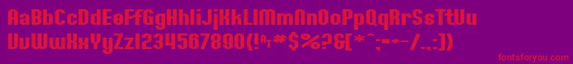 SfWillametteExtendedBold Font – Red Fonts on Purple Background