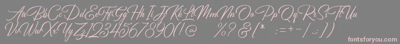 Birmingham Script DEMO-Schriftart – Rosa Schriften auf grauem Hintergrund