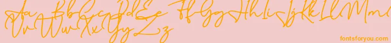 Birmingham Signature DAFONT Font – Orange Fonts on Pink Background