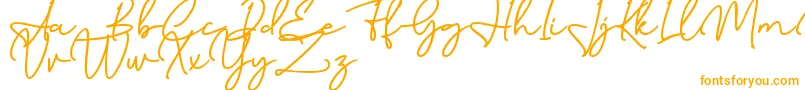 Birmingham Signature DAFONT-Schriftart – Orangefarbene Schriften auf weißem Hintergrund