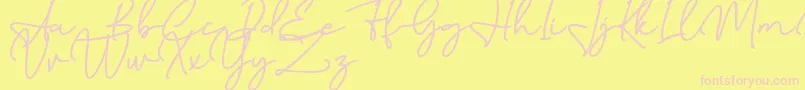 Birmingham Signature DAFONT Font – Pink Fonts on Yellow Background