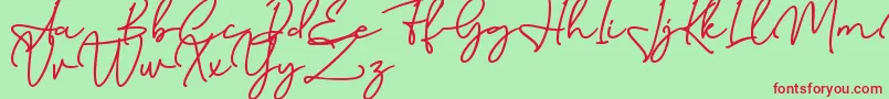 Birmingham Signature DAFONT Font – Red Fonts on Green Background