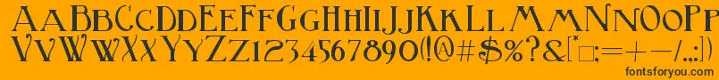 BirminghamBold Font – Black Fonts on Orange Background