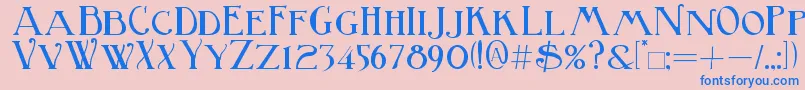 BirminghamBold Font – Blue Fonts on Pink Background