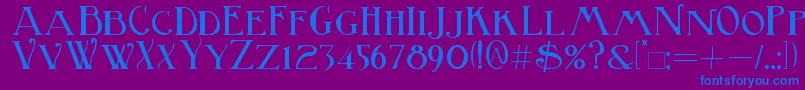 BirminghamBold Font – Blue Fonts on Purple Background