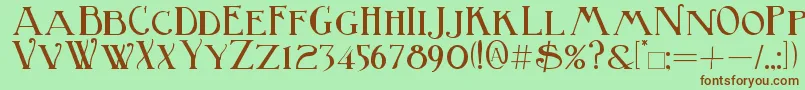 BirminghamBold Font – Brown Fonts on Green Background