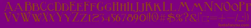 BirminghamBold Font – Brown Fonts on Purple Background