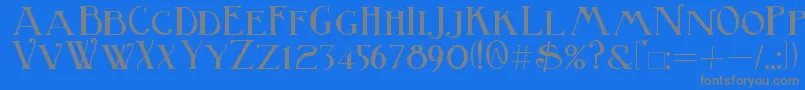 BirminghamBold Font – Gray Fonts on Blue Background