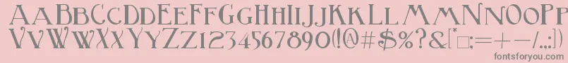 BirminghamBold Font – Gray Fonts on Pink Background