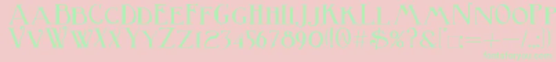 BirminghamBold Font – Green Fonts on Pink Background