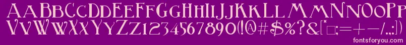BirminghamBold Font – Pink Fonts on Purple Background