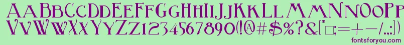 BirminghamBold Font – Purple Fonts on Green Background