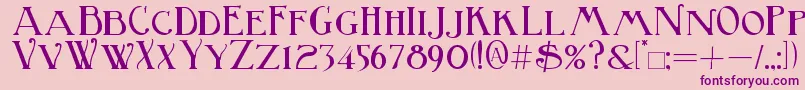 BirminghamBold Font – Purple Fonts on Pink Background