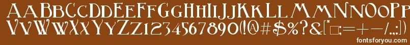 BirminghamBold Font – White Fonts on Brown Background