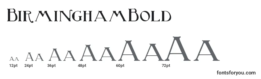 Размеры шрифта BirminghamBold (121354)